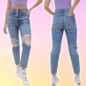 NWT PACSUN Ultra High Rise Slim Jean Sz 25 Away Blue